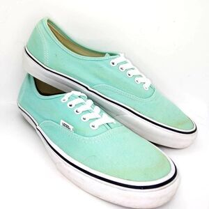 VANS Off the Wall Women's Pre-owned Teal Lace Up Sneakers - sz. 10